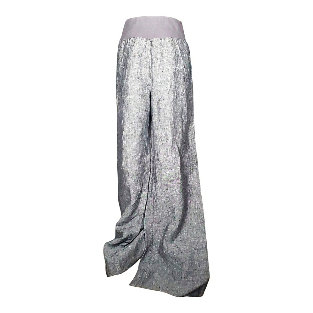 Soft Surrounding Linen Wide Leg M Pull-on Slouchy Office Business Vacation Pants